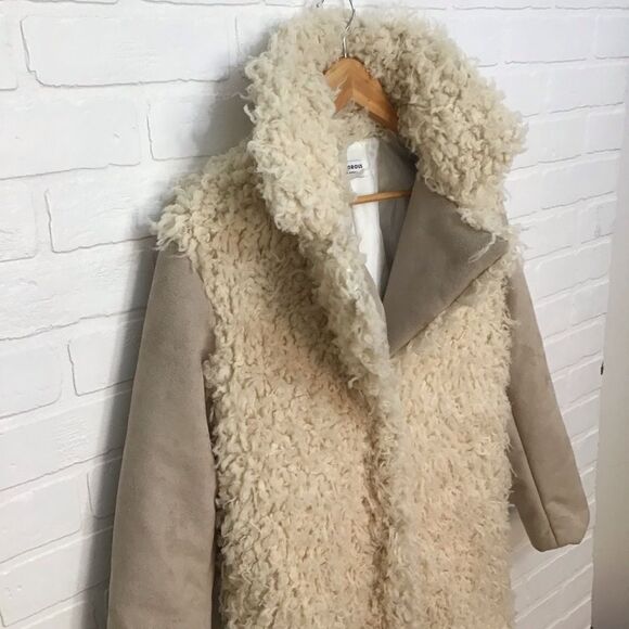 GLAMOROUS Warm jacket coat faux fur faux sheep leather in XS bohemian southw… - Picture 2 of 13